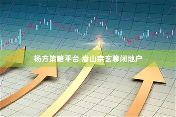 杨方策略平台 嵩山宗玄聊闭地户