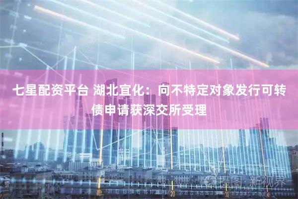 七星配资平台 湖北宜化：向不特定对象发行可转债申请获深交所受理